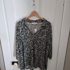 NWT Penningtons 3/4 Floral Blouse (30" PTP)